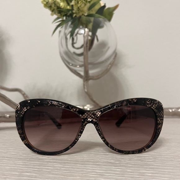 Valentino Accessories - Valentino Black and Brown Patterned Sunglasses